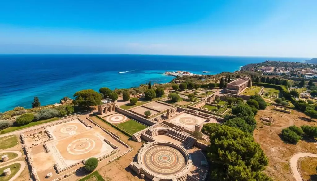A picturesque view of Paphos: A UNESCO World Heritage Treasure.